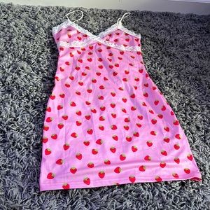 cute strawberry pink dress